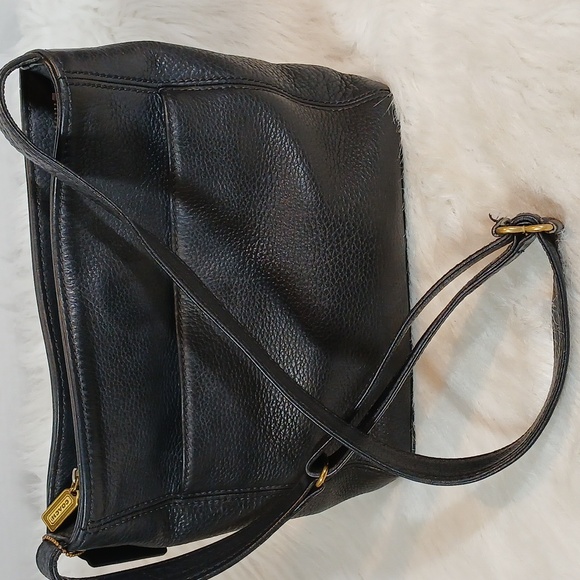 Vintage Coach Sonoma Elegant Black Pebbled Leather Shoulder Bag - Picture 5 of 11